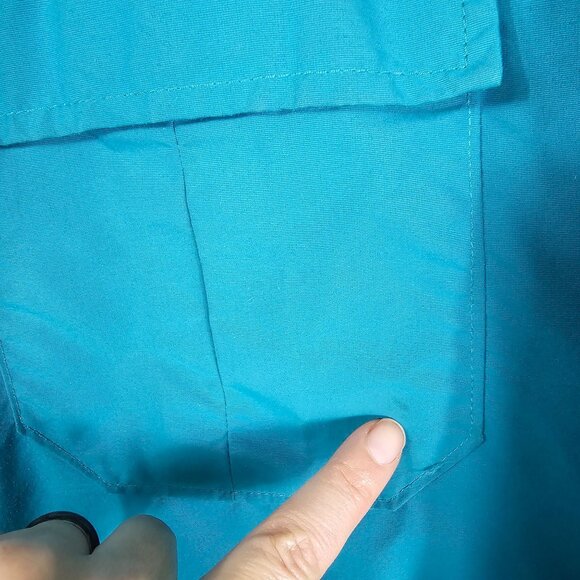 Vintage LL Bean Jacket Womens L Teal‎ Baxter State Parka Wool Blanket Lined USA - Picture 9 of 14